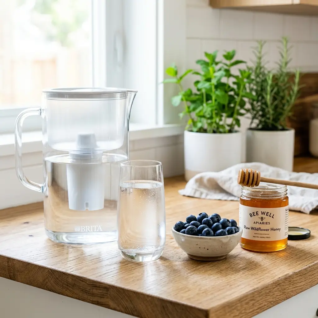 Clean water and antioxidant-rich foods for brain health